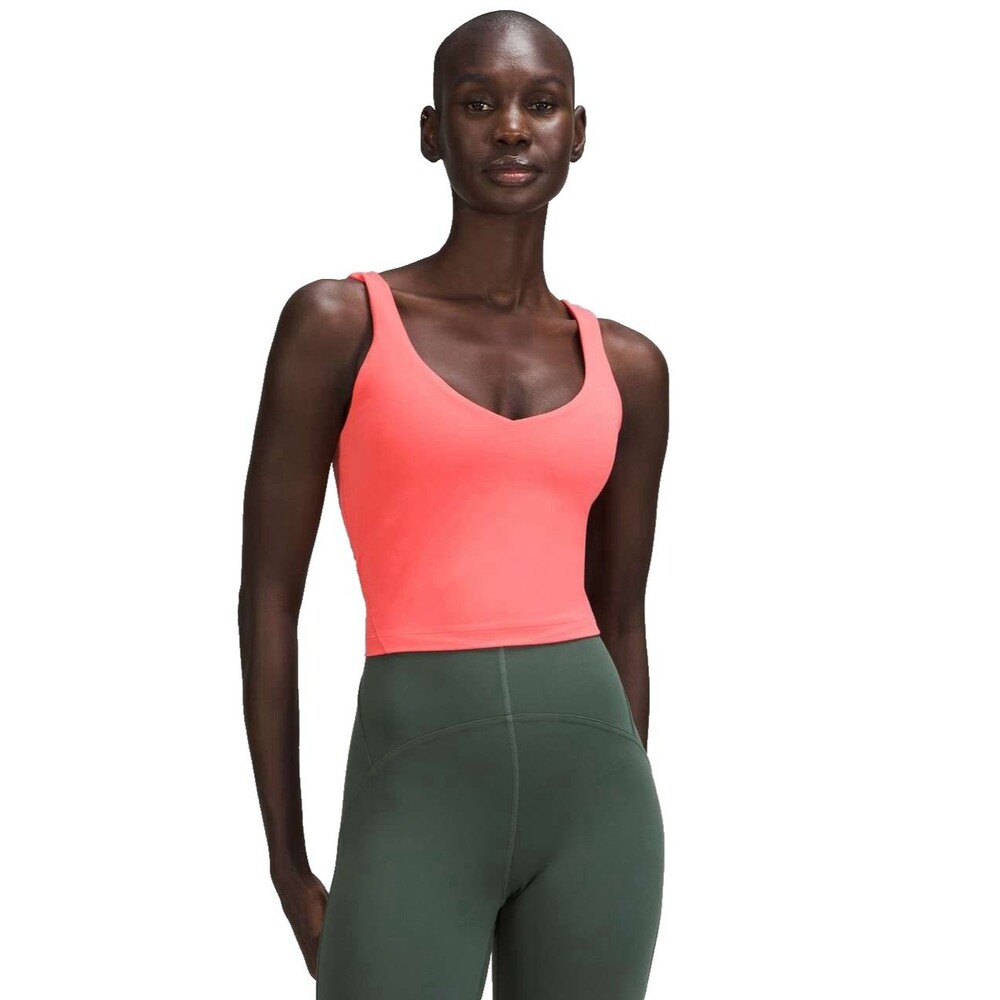 Lululemon Align Tank Top Pale Raspberry Size 14 Nulu Built In Bra GUC